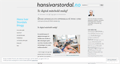 Desktop Screenshot of hansivarstordal.no