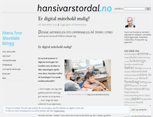 Tablet Screenshot of hansivarstordal.no